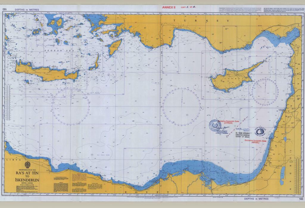 Admiralty nautical charts - Cyprus and Crete