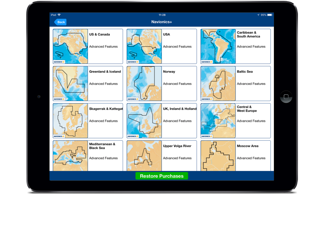 Navionics worldwide marine charts