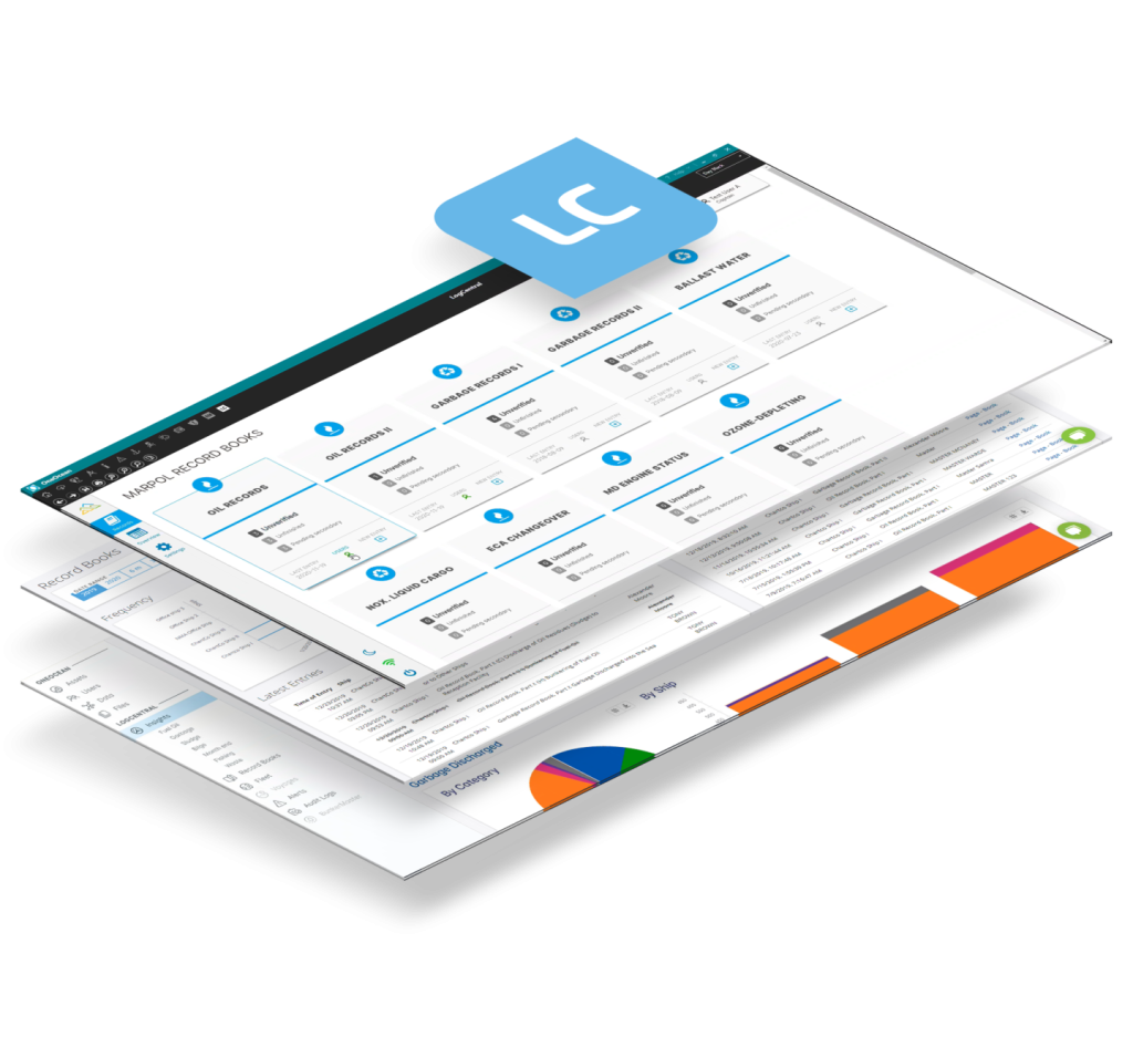 OneOcean LogCentral Isometric nautical navigation products