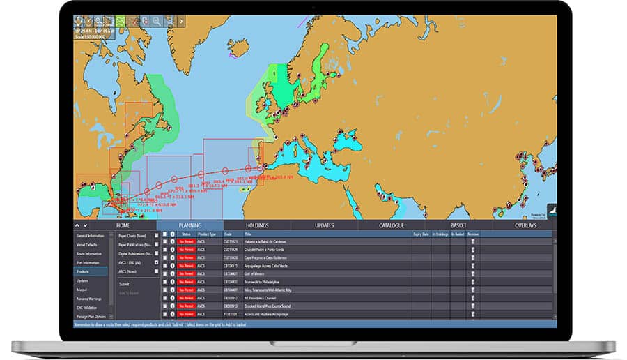 نمودارهای دریایی وویجر در سراسر جهان