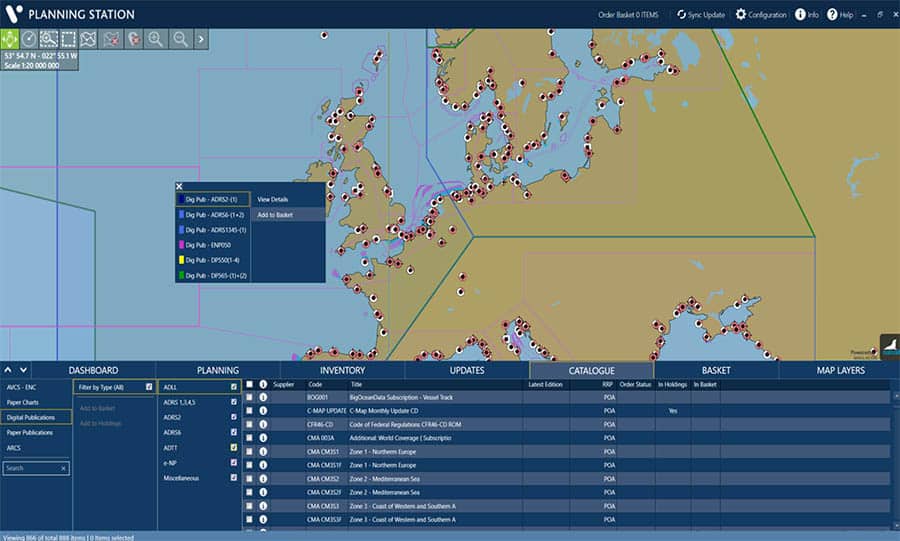 المنتجات والخدمات البحرية فوييجر - محطة التخطيط