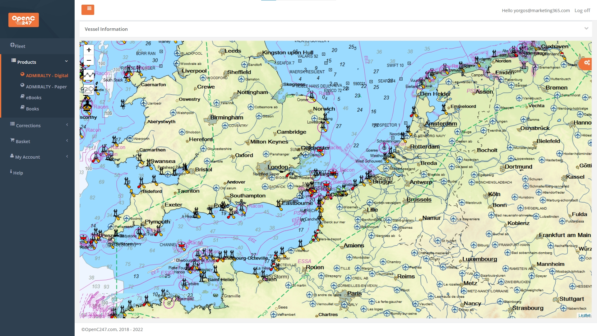 نمودارهای دریایی ارزان توسط OpenC247 - آزمایشی رایگان