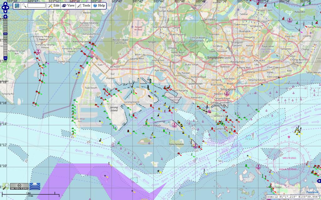 морская карта онлайн с навигацией