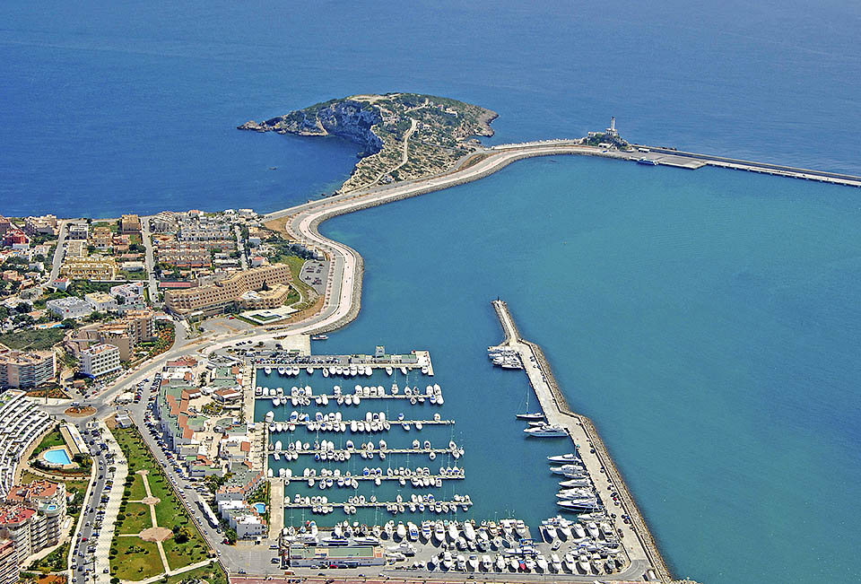 the luxurious marina of Ibiza