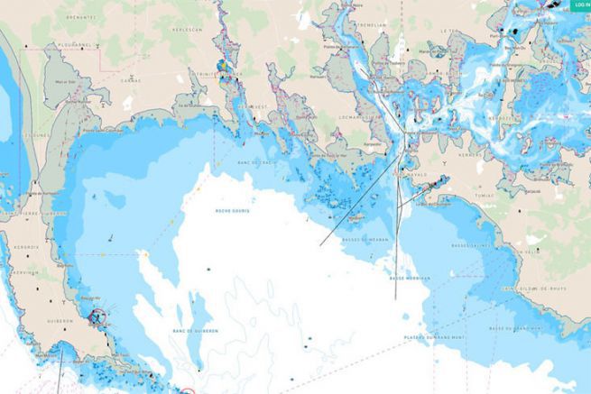 grafico di mappatura dell'app mobile navico