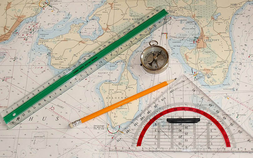 Paper nautical chart