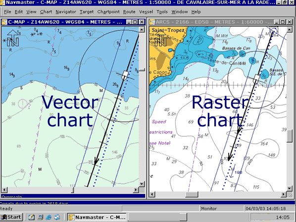 vector nautical charts vs raster nautical charts comparison 2 598x448 1